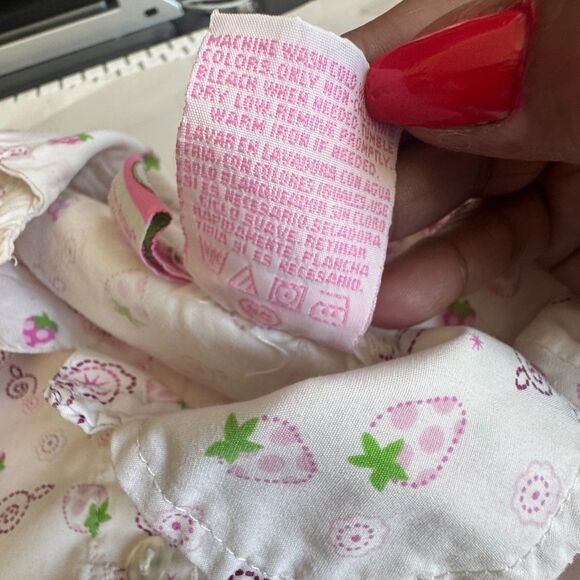 Vintage 2004 Strawberry Shortcake Girls Button-Up Shirt Long Sleeve 5T - Picture 6 of 6